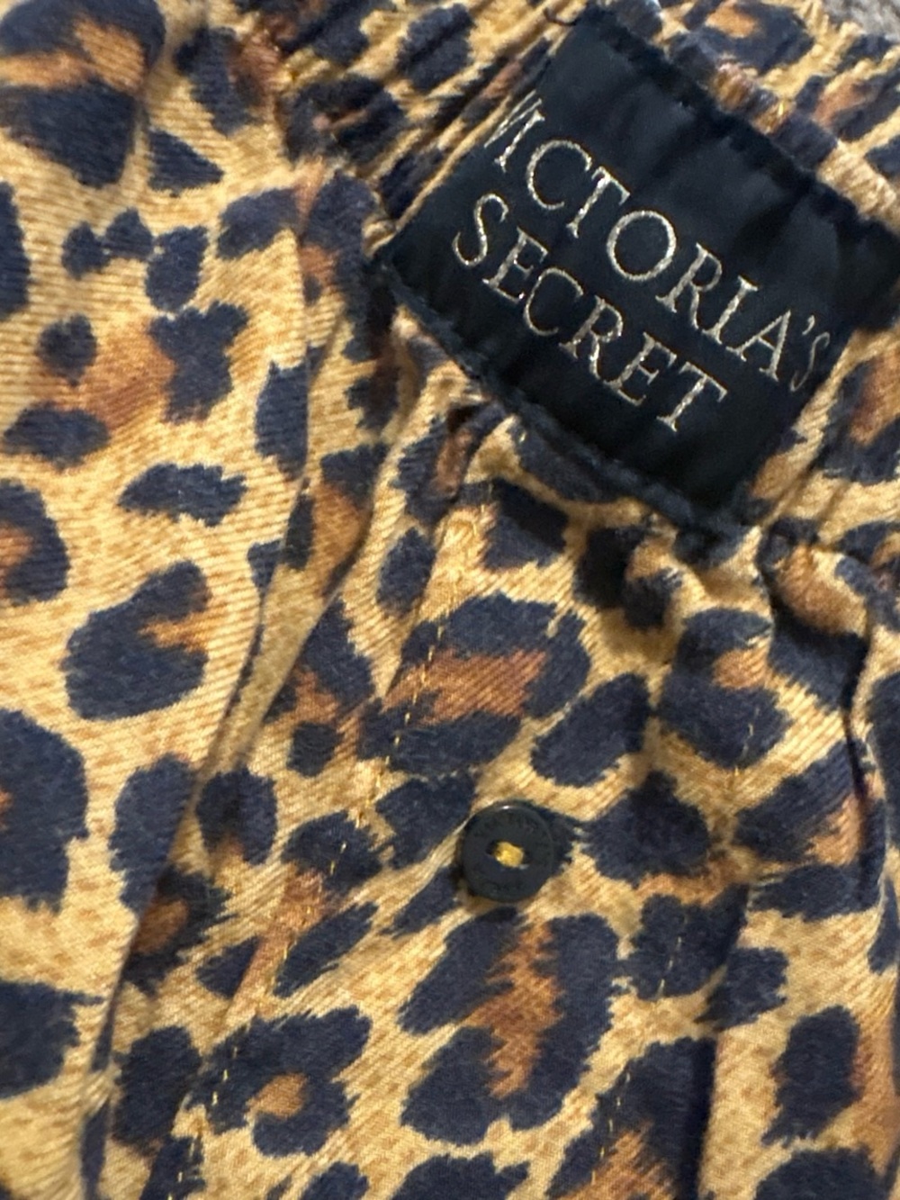 Victoria's Secret Women's Leopard Print Joggers in Brown and Black
